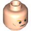 Набор LEGO Minifig Head Dual Sided Orange Eyebrows, Cheek Lines, Closed Mouth / Open Mouth with Teeth Print [Hollow Stud], Light Flesh
