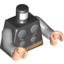 Набор LEGO Torso Armor with Silver Circles and Gold Belt Print (Thor) / Light Bluish Gray Arms / Light Flesh Hands, Черный