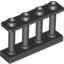 Набор LEGO Fence Spindled 1 x 4 x 2 [4 Top Studs], Черный