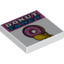 Набор LEGO Tile 2 x 2 with 'DONUT FANCY' and Doughnut in Minifig Hand Print, Белый