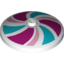 Набор LEGO Dish 4 x 4 Inverted [Radar] with Bright Pink, Magenta and Medium Blue Swirls Print, Белый