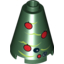 Набор LEGO Cone 2 x 2 x 2 with Completely Open Stud with Red Ornaments, Tree Boughs and Droid Instruments Print, Темно-зеленый