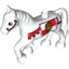Набор LEGO Duplo Horse with one Stud and Raised Hoof with White Blaze Print, Белый
