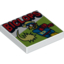 Набор LEGO Tile 2 x 2 with Red 'BICLOPS' Print, Белый