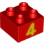 Набор LEGO DUPLO BRICK 2X2 " NO 34", Красный