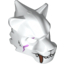 Набор LEGO Minifig Mask Tiger with White and Copper Fangs, Scar and Purple Sinew Patches Print, Белый