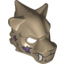 Набор LEGO Minifig Mask Tiger with Fur, White Fangs, Copper Chain and Purple Sinew Patches Print, Dark Tan
