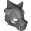 Набор LEGO Minifig Mask Tiger with White Fangs, Fur and Purple Sinew Patches Print, Темный сине-серый