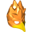 Набор LEGO Minifig Mask Bird (Phoenix) with Yellow Beak Print, Оранжевый