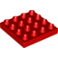 Набор LEGO Duplo PLATE 4X4, Красный