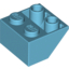 Набор LEGO Slope Inverted 45В° 2 x 2 [Ovoid Bottom Pin], Medium Azure