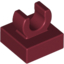 Набор LEGO Tile Special 1 x 1 with Clip with Rounded Edges, Темно-красный