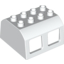 Набор LEGO Duplo Train Locomotive Cabin Roof 2 x 4 Studs, 4 Medium Windows, Белый