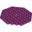Набор LEGO Plate Special 10 x 10 Octagonal with Hole, Пурпурный