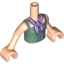 Набор LEGO Torso Friends Sand Green Top with Red Cross Logo and Lavender Scarf Print, Light Flesh Arms with Hands, Light Flesh