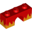Набор LEGO Brick Arch 1 x 3 with Bright Light Orange Flames Print (Angry Kitty), Красный
