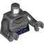 Набор LEGO Torso Female Armor with Dark Purple Belt with Gray Clasp Print / Black Arms / Dark Bluish Gray Hands , Темный сине-серый