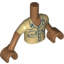 Набор LEGO Torso Friends Tan Shirt with 2 Breast Pockets Print, Medium Dark Flesh Arms with Hands with Tan Short Sleeves, Medium Dark Flesh