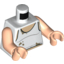 Набор LEGO Torso Tank Top with Dark Tan Stains Print / Light Flesh Arms / Light Flesh Hands, Белый