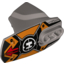 Набор LEGO Hero Factory Armor with Ball Joint Socket - Size 5 with Red Arrows, Orange Markings, and Hero Factory Logo Print , Flat Silver