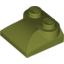Набор LEGO Brick Curved 2 x 2 x 2/3 Two Studs, Curved Slope End, Оливковый