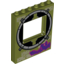 Набор LEGO Panel 1 x 6 x 6 with Window with Round Sewer Opening Outline Print, Оливковый
