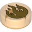 Набор LEGO Tile Round 1 x 1 with Flame Print, Прозрачный оранжевый