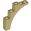 Набор LEGO Arch 1 x 5 x 4 - Raised Underside Cross Supports, Tan
