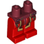 Набор LEGO Legs and Dark Red Hips with Buckles and Dark Red Loincloth with Gold Trim Print , Красный