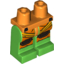 Набор LEGO Legs and Orange Hips with Orange Jumpsuit, Harness and Brown Knee Pads Print, Ярко-зеленый