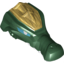 Набор LEGO Large Figure Head Modified Chima Crocodile Upper Jaw with Teeth and Gold Armor Print, Темно-зеленый