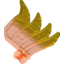Набор LEGO Hero Factory Wing, Feathered with Axle Hole and Marbled Trans-Yellow Pattern, Trans-Neon Orange