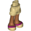 Набор LEGO Friends Hips and Shorts, Medium Dark Flesh Legs and Magenta Stripe on Shoes Print, Tan