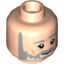 Набор LEGO Minifig Head Beard with SW Gray Beard and Eyebrows, Lines under Eyes, Furrowed Brow, White Pupils, Lines on Cheeks Print (SW Obi-Wan) [Hollow Stud] , Light Flesh