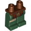 Набор LEGO Legs and Reddish Brown Hips with Reddish Brown Leather Armor and Tan Wrapping on Right Leg Print, Темно-зеленый