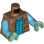 Набор LEGO Torso SW Vest with Pockets and Medium Blue Shirt Print (Greedo) / Medium Azure Arms / Sand Green Hands , Medium Dark Flesh