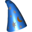 Набор LEGO Minifig Hat, Cone Drooping with Wizard Gold Moon and Silver Stars Print, Голубой