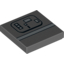 Набор LEGO Tile 2 x 2 with White Stripe and Rectangles (SW Gonk Droid) Print , Темный сине-серый