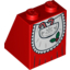 Набор LEGO Slope 65В° 2 x 2 x 2 with Bottom Tube with White Apron with Candy Canes in Pocket Skirt Print, Красный