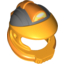 Набор LEGO Minifig Helmet Space with Pipes and Mouth Grille with Control Panel and Dark Bluish Gray and Orange Markings Print, Bright Light Orange
