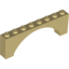 Набор LEGO Brick Arch 1 x 8 x 2 Raised, Tan