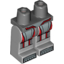 Набор LEGO Legs and Dark Bluish Gray Hips with Silver Armor with Red Vertical Lines and Silver Boots Print, Светлый сине-серый