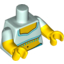 Набор LEGO Torso Mermaid Fringed Crop Top Print / Yellow Arms with Light Aqua Short Sleeves Print / Yellow Hands, Light Aqua