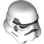 Набор LEGO Minifig Helmet SW Stormtrooper, Dotted Mouth, Blue and Sand Blue Print, Белый