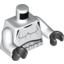 Набор LEGO Torso SW Armor Stormtrooper, Detailed Armor Print without Shoulder Belts / White Arms / Black Hands, Белый