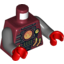 Набор LEGO Torso Agents Robot with Furnace with Gauge and Piping Print / Dark Bluish Gray Arms / Red Hands, Темно-красный