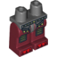 Набор LEGO Legs and Dark Bluish Gray Hips with Armor, Rectangular Knee Pads and Red Talons Print, Темно-красный