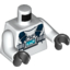 Набор LEGO Torso Protective Suit with Back Zipper and Astor City 'AC' Print / White Arms / Black Hands, Белый