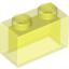 Набор LEGO Brick 1 x 2 without Bottom Tube, Trans-Neon Green