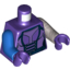Набор LEGO Torso Female Purple Armor with Dark Blue Belt Print / Flat Silver Arm Left / Blue Arm Right / Dark Purple Hands , Темно-фиолетовый